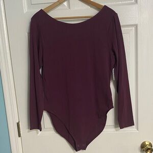 Old Navy Plum Long Sleeve Bodysuit Size XL NWT